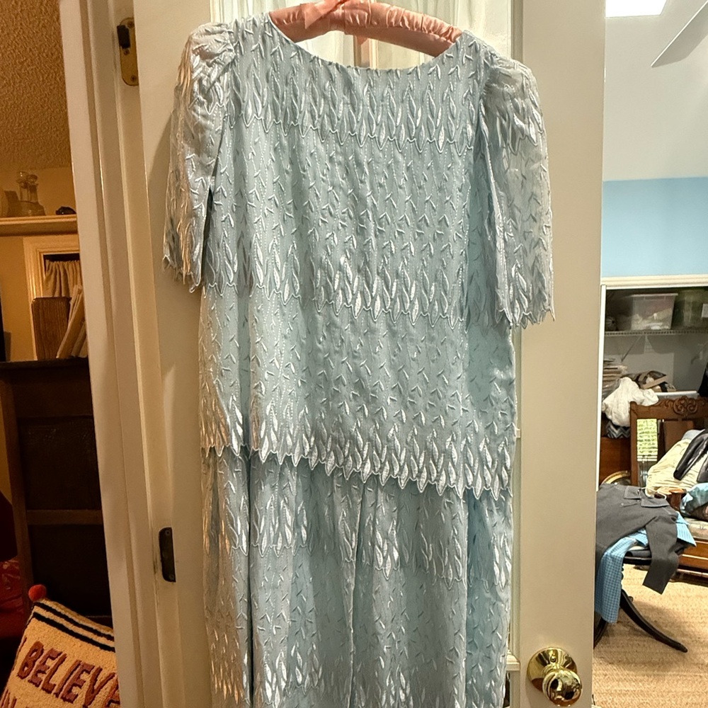 VINTAGE Light Blue Maxi Dress